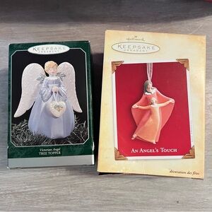 Hallmark Keepsake Victorian Angel Tree Topper and An Angel’s Touch- Lot of 2